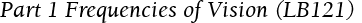 Part 1 Frequencies of Vision (LB121)